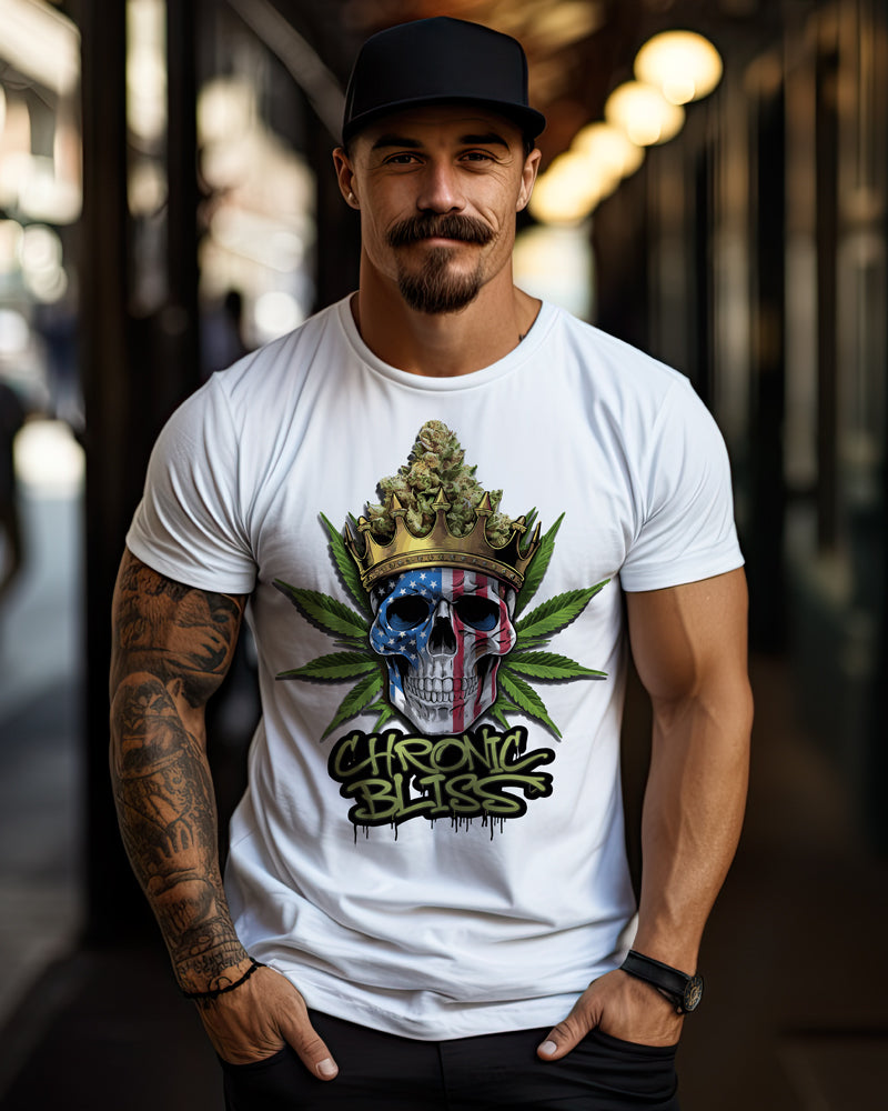 Cannabis leaf DTF transfer with playful stoner slogan