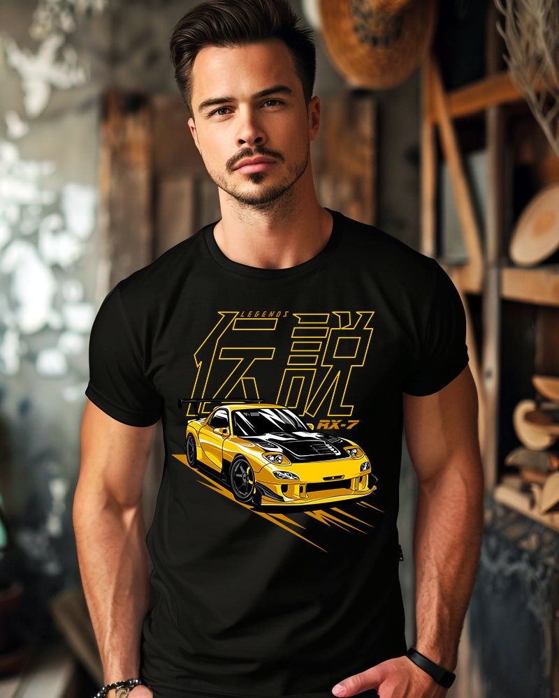 Automotive DTF transfer with sleek car silhouette